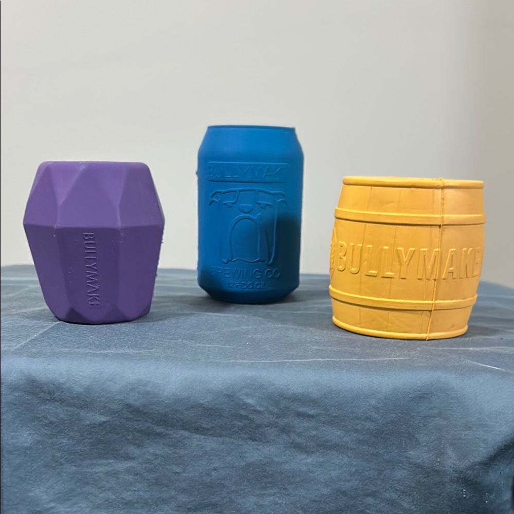 Bullymake: 3 unused hard rubber dog toys for aggressive chewers